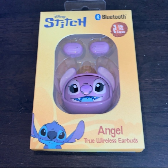 Disney Other - Disney Angel Stitch True Wireless Earbuds in Light Pink
